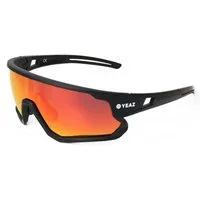 YEAZ Sportbrille SUNRISE Sport-Sonnenbrille Black/Red, Guter Schutz bei optimierter Sicht