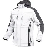 Leibwächter Softshelljacke Flex-Line Herren Übergangsjacke mit Kapuze (atmungsaktive Regenjacke, wasserdichte Softshell Arbeitsjacke) robustes 3-Lagenlaminat-Softshell, Reflektoren für gute Sichtbarkeit