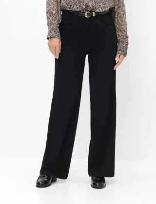 Raphaela by Brax Damen Five-Pocket-Hose Style LAURA FLARED BLACK, denim schwarz, Gr. 44