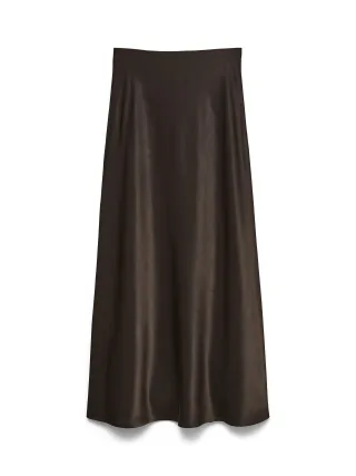 VERO MODA - VMCHARM MW LONG SKIRT WVN BOO Chocolate Torte - Gr. - XS