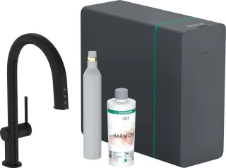 Hansgrohe SodaSystem 210 Aqittura M91 1jet Starter Set mattschwarz, 76839670 76839670