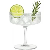 DAL CERO Martiniglas Cocktailglas – Elegantes geripptes Glas für Cocktails & Desserts, 1-tlg., 1-12er Set in 2 Größen