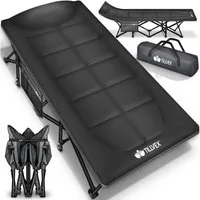 tillvex Feldbett tillvex® Campingbett klappbar mit Tragetasche, Campingliege extra (Klappbett Gästebett faltbar Garten Camping Angeln Festival Reise, Karpfenliege für Outdoor & Indoor) transportieren