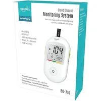 EUROPAPA Blutzuckermessgerät Blutzuckermessgerät für Blutzuckers Selbstkontrolle, 10 Stk Blutzuckerteststreifen und 10 Stk Blutlanzetten und Stechhilfe, Blutzuckermesssystem Diabetes-Set mg/dL