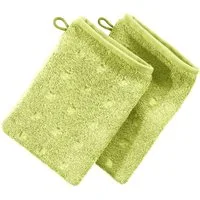 Möve Waschhandschuh Waschhandschuh "Quadretti" 2er-Pack, Frottier, Walk-Frottier Uni