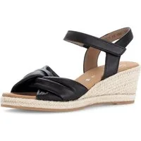 Gabor ATHEN Keilsandalette, Riemchensandale, Sommerschuh mit Klettverschluss, G-Weite