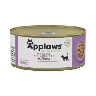 Applaws Nassfutter Katze Adult in Brühe Makrele mit Sardine 48x156 g