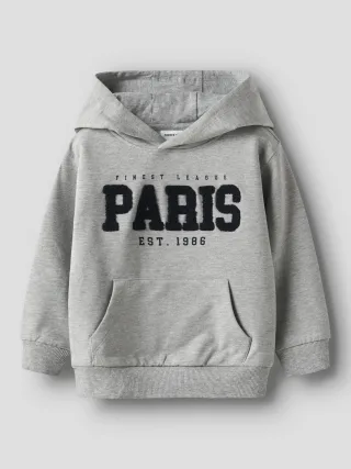 NAME IT - NMMRIVAN LS NREG SWEAT WH BRU grey melange - Gr. - 104