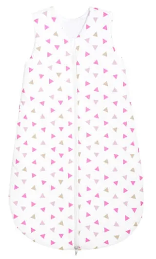 Odenwälder  1428-1/1117 Jersey Schlafsack Dreiecke pink Gr.90