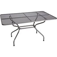 Royal Garden Gartentisch Streckmetall Tisch, 145 x 90 x 74 cm, Wetterbeständiger Tisch aus Streckmetall mit Elotherm®-Beschichtung