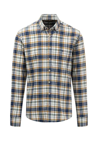 FYNCH-HATTON - Flannel Big Check, B.D., 1/1 offwhite - Gr. - 3XL