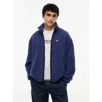 Tommy Jeans Fleecejacke TJM BADGE TEDDY Stehkragen, Teddyfleece, relaxed fit