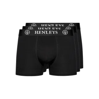 Henleys - "McBlacken" Boxershorts für Herren(3er-Pack) (Schwarz)