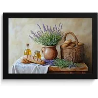 MuchoWow Poster Lavendel - Brot - Stilleben, (1 St), 30x20 cm