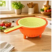 TUPPERWARE Küchensieb Tupperware Saladin® Praktisches Sieb-Doppel in orange