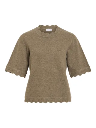 VILA - VINIKOLINA O-NECK 2/4 KNIT TOP - NOOS - Gr. - XS