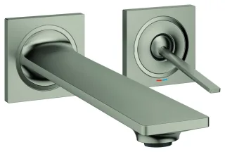 GROHE 2-Loch-Waschtisch-Wandbatterie Allure 19386_2 für 23429 Ausl. 212mm satin steel, 19386MS2 19386MS2