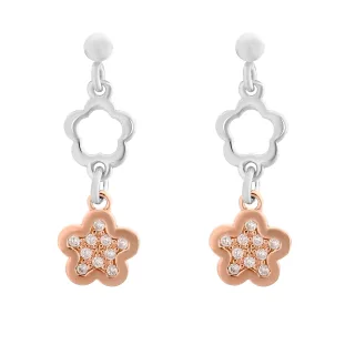 Orphelia 'Nixie' Tropfenohrringe aus 925er Sterlingsilber für Damen - Silber/Rosé ZO-7377