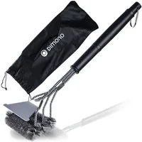 Dimono Grillbürste 360° Grillbürste aus Edelstahl – Hochwertiges BBQ Reinigungswerkzeug, Profi, BBQ, Bürste, (aus Edelstahl), mit Tasche