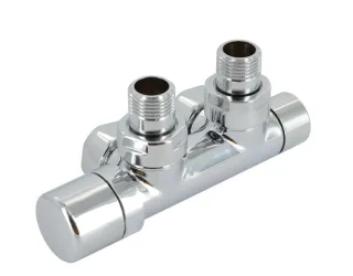 Zehnder Runtal Ventilkörper Set Q Eckform Thermostatkopf links, Messing, 839120 839120
