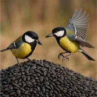 FliegerFreude 20kg Sonnenblumenkerne schwarz, Hauptfutter für: Vögel