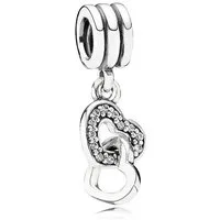 Pandora Bead 791242CZ Charm-Anhänger Verschlungene Herzen Silber