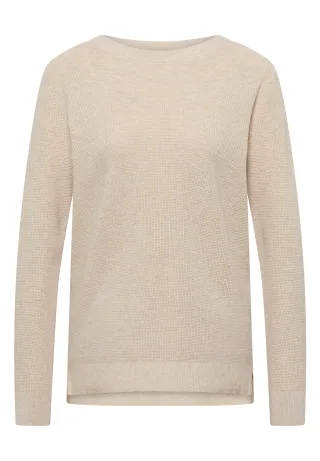 CECIL - Strukturpullover egg beige melange - Gr. - L