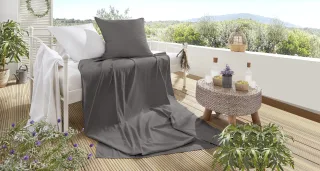 Primera Bettwäsche "Summer-Set Stone-Washed, Kissenbezug + Tuch" 2 Stk. die perfekte Lösung für heiße Nächte