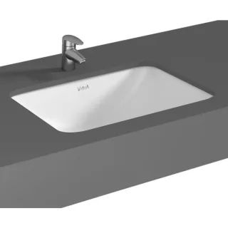 VitrA S20 Unterbau-Waschtisch 5339B003-0012 48x36cm, mit Überlauf und Montageset, weiß