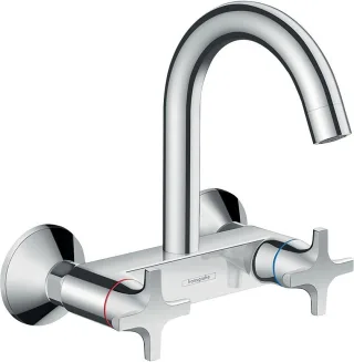 Hansgrohe Zweigriff Spültischarmatur Logis Classic chrom Highspout, 71286000 , 71286000 71286000