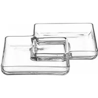 LEONARDO Snackschale Kabarett SEZIONE Eckig 31 x 21 cm, Glas