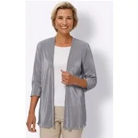 Sieh an! Shirtjacke Plissee-Shirtjacke 3/4-Arm