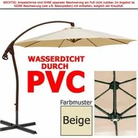 habeig Ampelschirm Sonnenschirm WASSERDICHT Ampelschirm 3m PVC Schirm 300cm wasserfest, 100% Wasserdicht