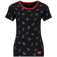 QueenKerosin Print-Shirt Cherry (1-tlg) mit Kirschen-Allover-Print