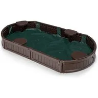 COSTWAY Sandkasten Sandbox, Sandkiste, mit wasserdichtem Deckel