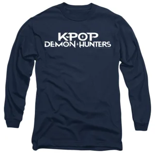 K-Pop Demon Hunters - T-Shirt für Herren/Damen Unisex Langärmlig (Marine)