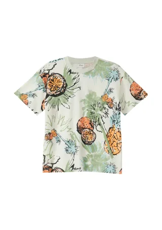 s.Oliver - T-Shirt creme/mehrfarbig - Gr. - 152