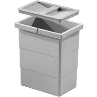 Hailo Einbaumülleimer Hailo Inneneimer 1102439 hellgrau 7 L 226 x 156 x 255 mm mit Deckel