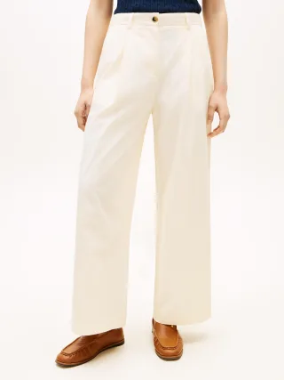 WASHED COTTON WIDE LEG PANT - Gr. - 34