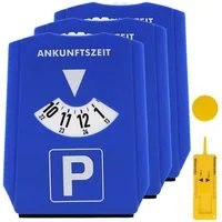 FIRST AID ONLY® Parkscheibe 5-in-1 Multitool, Auto Parkscheibe mit Eiskratzer und Extras (Multipack, 3-St), Einkaufswagenchip, Reifenprofilmesser & Scheibenabzieher