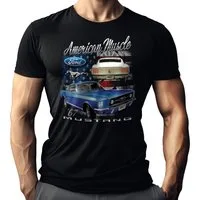 GASOLINE BANDIT® T-Shirt für US-Car Ford Mustang Fahrer und Fans - Original FORD Lizenz Lizenziert
