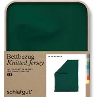 Schlafgut Bettbezug Premium Bettbezug Knitted Jersey (1 St), (1 St), Ton-in-Ton Reißverschluss, Bio-Baumwolle mit Elasthan, Uni, OEKO Tex