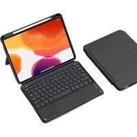 BBG Magnetische iPad Tastatur Hülle mit Touchpad, Abnehmbar iPad-Tastatur (Bluetooth QWERTZ Rundtasten, Pencil Halter)