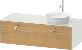 Duravit White Tulip Konsolenwaschtischunterbau wandhängend Natur Eiche & Weiß Matt & Seidenmatt 1300 WT4982RH536