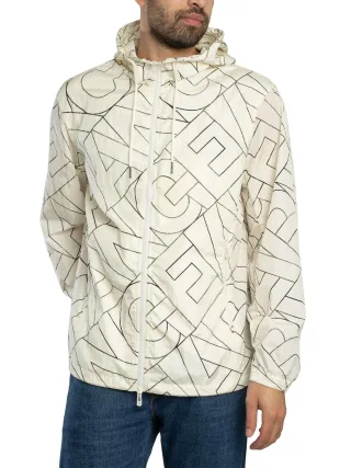 Armani Exchange Jacke Mit Diagonalem Logo, Beige