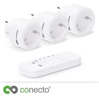 conecto Funksteckdose conecto Funk-Steckdosen Set 2300 Watt