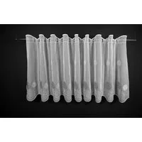 Gardinen Kranzusch Scheibengardine bestickte Kugeln (1 St), Stangendurchzug, transparent, Stablöcher,transparent,verschiedene Höhen, Breiten