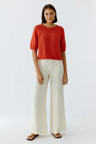 Oui - Pullover burnt tangarine - Gr. - 40