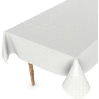 ANRO Tischdecke Wachstuchtischdecke Gartentischdecke Wachstischdecke (Einzelstück 1-tlg), Damast 140x100cm wasserabweisend