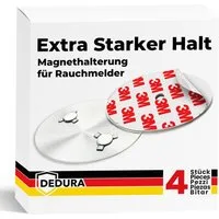 dedura Deckenhalter Rauchmelder Magnethalter 4er Set mit extra starken Klebepads, (4-St)